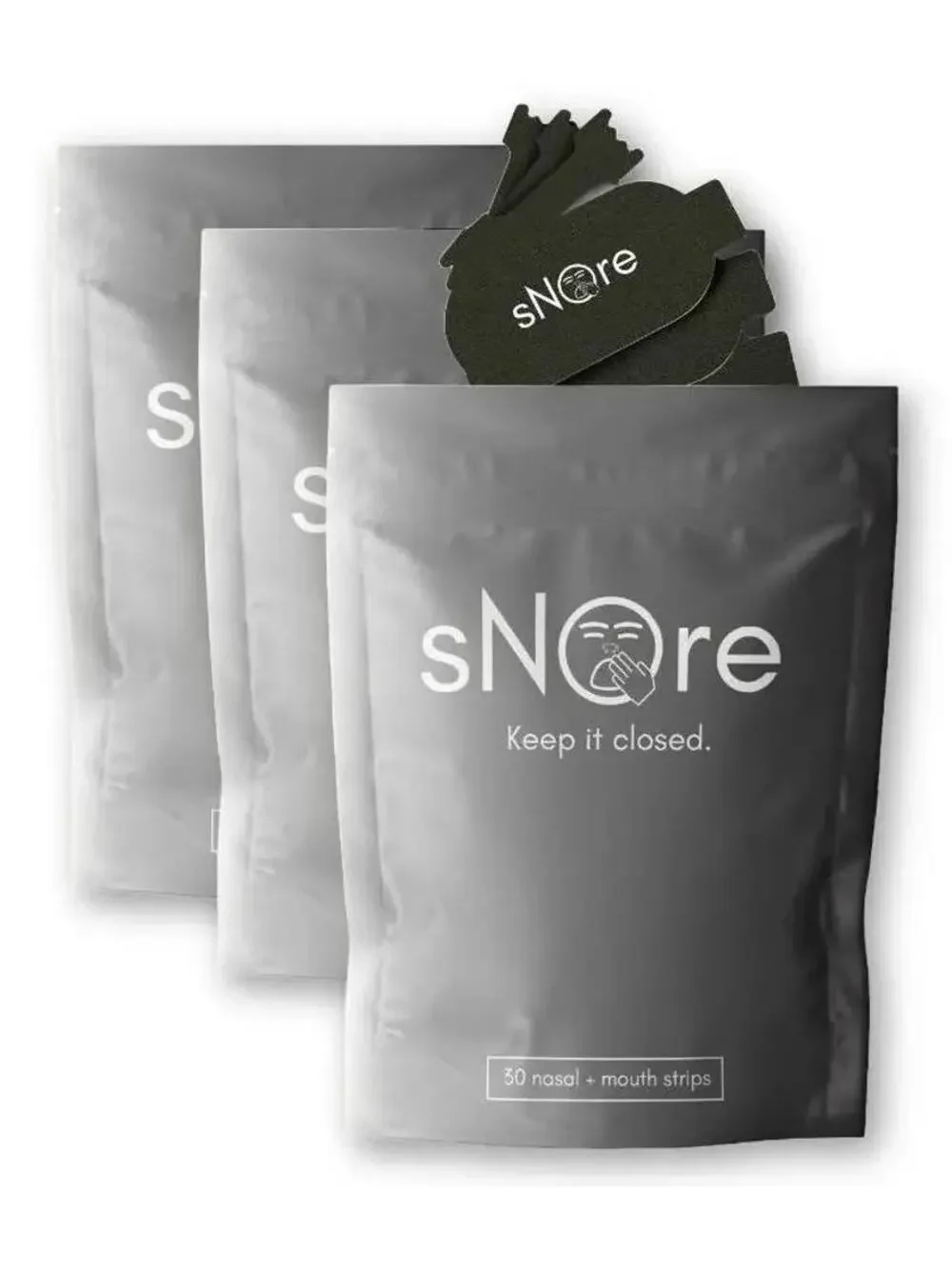sNOre Mouth Tape & Nasal Strips - 30 day supply of each